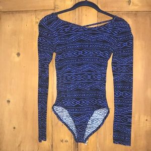 Criss criss back body suit